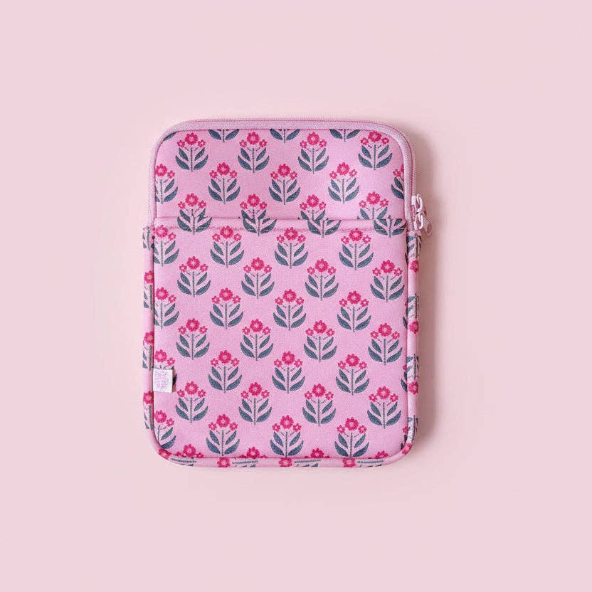 E-reader / Tablet Sleeve - Whimsy Floral Block Print