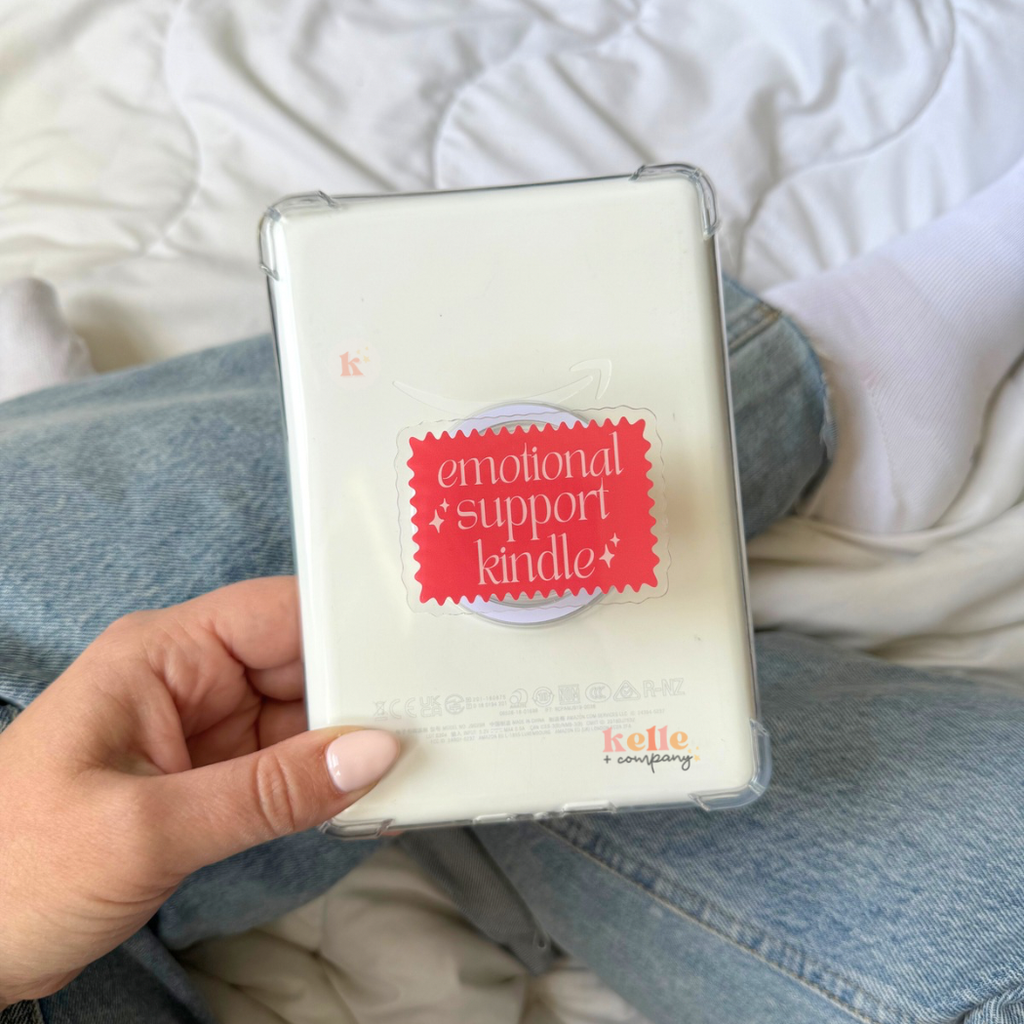 Emotional support kindle grip , kindle case, book lover gift