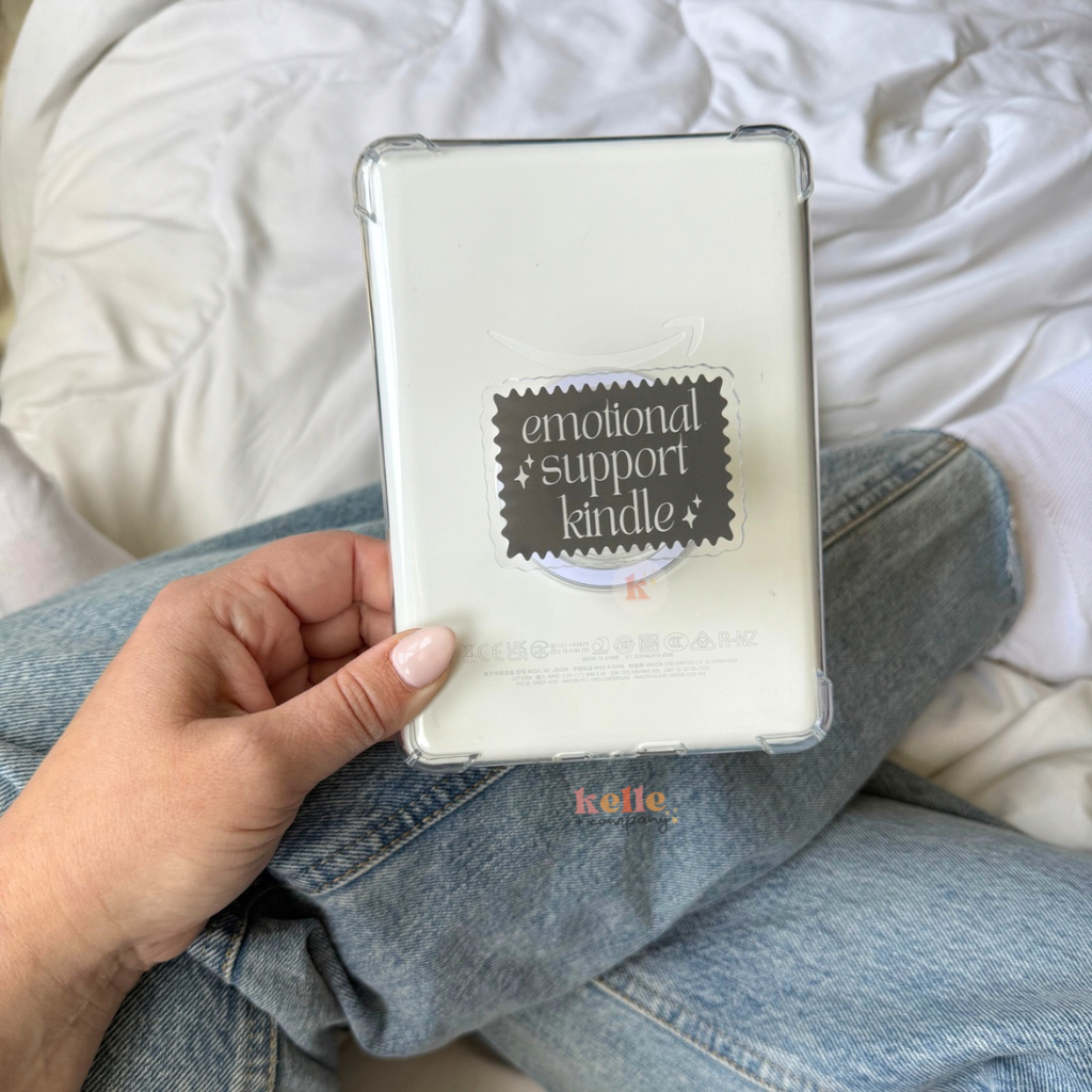 Emotional support kindle grip , kindle case, book lover gift
