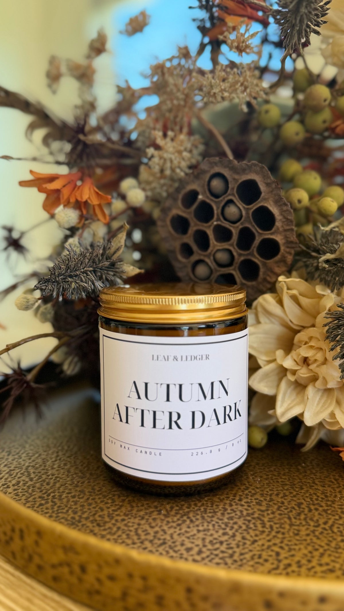Autumn After Dark Hand-Poured Soy Candles & Wax Melts | 7 oz & 16 oz