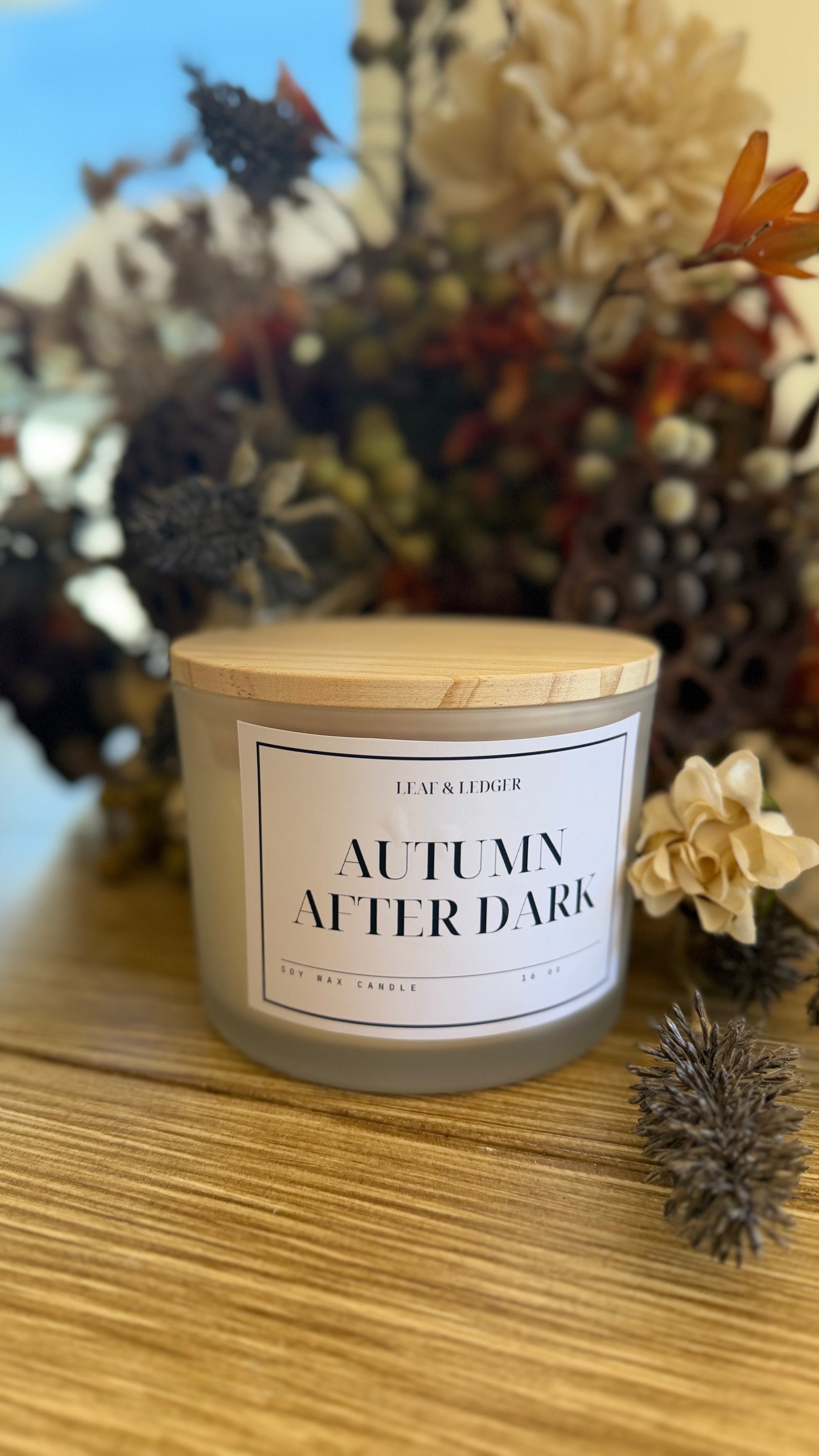 Autumn After Dark Hand-Poured Soy Candles & Wax Melts | 7 oz & 16 oz