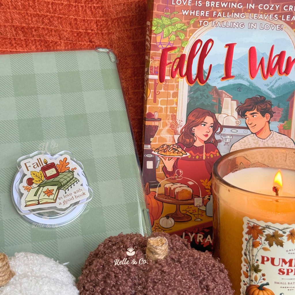 Fall books kindle grip, bookish gifts, pumpkins, kindle Grip