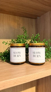 Slow Burn Soy Candle | Romantic Bookish Candle | Black Cherry Merlot